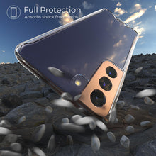 Load image into Gallery viewer, Moozy Xframe Shockproof Case for Samsung S21 5G and 4G - Transparent Rim Case, Double Colour Clear Hybrid Cover with Shock Absorbing TPU Rim