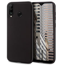 Ladda upp bild till gallerivisning, Moozy Lifestyle. Designed for Huawei P30 Lite Case, Black - Liquid Silicone Cover with Matte Finish and Soft Microfiber Lining