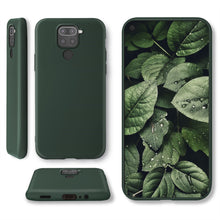 Carica l'immagine nel visualizzatore di Gallery, Moozy Minimalist Series Silicone Case for Xiaomi Redmi Note 9, Midnight Green - Matte Finish Slim Soft TPU Cover