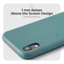 Carica l'immagine nel visualizzatore di Gallery, Moozy Minimalist Series Silicone Case for iPhone XR, Blue Grey - Matte Finish Slim Soft TPU Cover