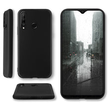 Ladda upp bild till gallerivisning, Moozy Minimalist Series Silicone Case for Huawei P30 Lite, Black - Matte Finish Slim Soft TPU Cover