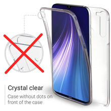 Ladda upp bild till gallerivisning, Moozy 360 Degree Case for Xiaomi Redmi Note 8T - Transparent Full body Slim Cover - Hard PC Back and Soft TPU Silicone Front