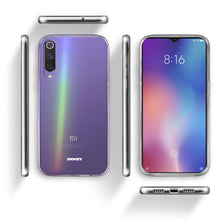 Carica l'immagine nel visualizzatore di Gallery, Moozy 360 Degree Case for Xiaomi Mi 9 - Transparent Full body Slim Cover - Hard PC Back and Soft TPU Silicone Front