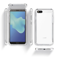 Ladda upp bild till gallerivisning, Moozy Shock Proof Silicone Case for Huawei Y5 2018, Y5 Prime 2018 - Transparent Crystal Clear Phone Case Soft TPU Cover