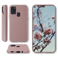 Load image into Gallery viewer, Moozy Minimalist Series Silicone Case for Samsung A21s, Rose Beige - Matte Finish Slim Soft TPU Cover