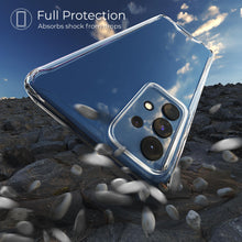 Lade das Bild in den Galerie-Viewer, Moozy Xframe Shockproof Case for Samsung A32 5G - Transparent Rim Case, Double Colour Clear Hybrid Cover with Shock Absorbing TPU Rim