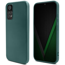 Load image into Gallery viewer, Moozy Lifestyle. Silicone Case for Xiaomi Redmi Note 11 and 11S, Dark Green - Liquid Silicone Lightweight Cover with Matte Finish and Soft Microfiber Lining, Premium Silicone Case