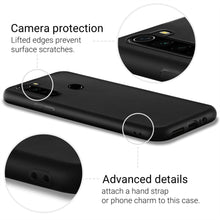 Załaduj obraz do przeglądarki galerii, Moozy Minimalist Series Silicone Case for Xiaomi Redmi Note 8, Black - Matte Finish Slim Soft TPU Cover