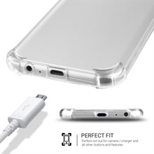 Ladda upp bild till gallerivisning, Moozy Shock Proof Silicone Case for Samsung J6, Galaxy J6 2018 - Transparent Crystal Clear Phone Case Soft TPU Cover