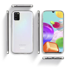 Carica l'immagine nel visualizzatore di Gallery, Moozy 360 Degree Case for Samsung A41 - Transparent Full body Slim Cover - Hard PC Back and Soft TPU Silicone Front
