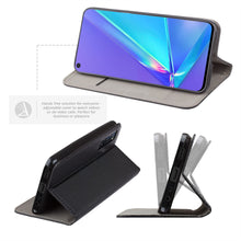 Ladda upp bild till gallerivisning, Moozy Case Flip Cover for Oppo A72, Oppo A52 and Oppo A92, Black - Smart Magnetic Flip Case with Card Holder and Stand