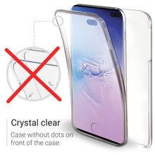 Carica l'immagine nel visualizzatore di Gallery, Moozy 360 Degree Case for Samsung S10 Plus - Transparent Full body Slim Cover - Hard PC Back and Soft TPU Silicone Front