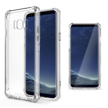Ladda upp bild till gallerivisning, Moozy Shock Proof Silicone Case for Samsung S8 - Transparent Crystal Clear Phone Case Soft TPU Cover