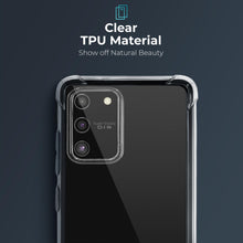 Załaduj obraz do przeglądarki galerii, Moozy Shock Proof Silicone Case for Samsung S10 Lite - Transparent Crystal Clear Phone Case Soft TPU Cover