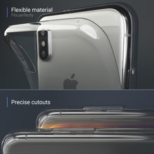 Carica l'immagine nel visualizzatore di Gallery, Moozy 360 Degree Case for iPhone X, iPhone XS - Full body Front and Back Slim Clear Transparent TPU Silicone Gel Cover
