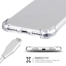 Carica l'immagine nel visualizzatore di Gallery, Moozy Shock Proof Silicone Case for iPhone 7 Plus, iPhone 8 Plus - Transparent Crystal Clear Phone Case Soft TPU Cover