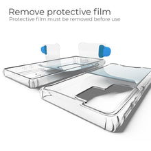 Ladda upp bild till gallerivisning, Moozy Xframe Shockproof Case for Samsung S22 Ultra - Transparent Rim Case, Double Colour Clear Hybrid Cover with Shock Absorbing TPU Rim