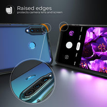 Ladda upp bild till gallerivisning, Moozy Xframe Shockproof Case for Huawei P30 Lite - Black Rim Transparent Case, Double Colour Clear Hybrid Cover with Shock Absorbing TPU Rim