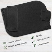 Załaduj obraz do przeglądarki galerii, VILSTO Felt Fabric Place Mats, Dining Table Dinner Sets, Placemats and Coasters Set with Cutlery Holder, 18 Piece Set, Kitchen Mat, Dark Grey