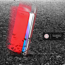 Afbeelding in Gallery-weergave laden, Moozy Case Flip Cover for Xiaomi Redmi Note 8T, Red - Smart Magnetic Flip Case with Card Holder and Stand