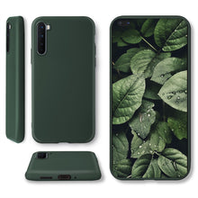 Cargar imagen en el visor de la galería, Moozy Minimalist Series Silicone Case for OnePlus Nord, Midnight Green - Matte Finish Slim Soft TPU Cover