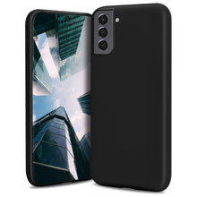 Load image into Gallery viewer, Moozy Lifestyle. Designed for Samsung S21 5G, Samsung S21 Case, Black - Liquid Silicone Cover with Matte Finish and Soft Microfiber Lining