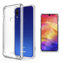 Ladda upp bild till gallerivisning, Moozy Shock Proof Silicone Case for Xiaomi Redmi 7 - Transparent Crystal Clear Phone Case Soft TPU Cover