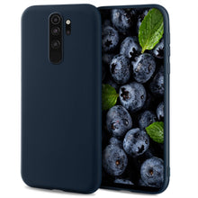 Load image into Gallery viewer, Moozy Lifestyle. Designed for Xiaomi Redmi Note 8 Pro Case, Midnight Blue - Liquid Silicone Cover with Matte Finish and Soft Microfiber Lining