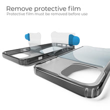 Ladda upp bild till gallerivisning, Moozy Xframe Shockproof Case for iPhone 13 Pro - Black Rim Transparent Case, Double Colour Clear Hybrid Cover with Shock Absorbing TPU Rim