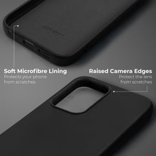 Charger l'image dans la galerie, Moozy Lifestyle. Silicone Case for Samsung A13 4G, Black - Liquid Silicone Lightweight Cover with Matte Finish and Soft Microfiber Lining, Premium Silicone Case