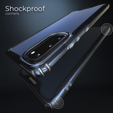 Load image into Gallery viewer, Moozy Xframe Shockproof Case for Samsung S20 FE - Black Rim Transparent Case, Double Colour Clear Hybrid Cover with Shock Absorbing TPU Rim