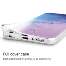 Carica l'immagine nel visualizzatore di Gallery, Moozy 360 Degree Case for Samsung S10 Plus - Transparent Full body Slim Cover - Hard PC Back and Soft TPU Silicone Front