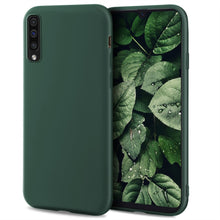 Load image into Gallery viewer, Moozy Minimalist Series Silicone Case for Samsung A50, Midnight Green - Matte Finish Slim Soft TPU Cover