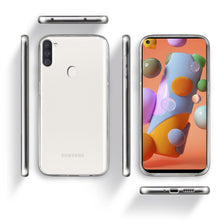 Carica l'immagine nel visualizzatore di Gallery, Moozy 360 Degree Case for Samsung A11 - Transparent Full body Slim Cover - Hard PC Back and Soft TPU Silicone Front