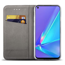 Ladda upp bild till gallerivisning, Moozy Case Flip Cover for Oppo A72, Oppo A52 and Oppo A92, Dark Blue - Smart Magnetic Flip Case with Card Holder and Stand