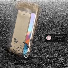 Ladda upp bild till gallerivisning, Moozy Case Flip Cover for Xiaomi Redmi Note 10 Pro and Redmi Note 10 Pro Max, Gold - Smart Magnetic Flip Case Flip Folio Wallet Case