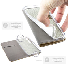 Carica l'immagine nel visualizzatore di Gallery, Moozy Case Flip Cover for Xiaomi Mi Note 10, Xiaomi Mi Note 10 Pro, Gold - Smart Magnetic Flip Case with Card Holder and Stand