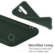 Load image into Gallery viewer, Moozy Lifestyle. Designed for Xiaomi Redmi Note 8 Pro Case, Dark Green - Liquid Silicone Cover with Matte Finish and Soft Microfiber Lining