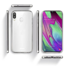 Carica l'immagine nel visualizzatore di Gallery, Moozy 360 Degree Case for Samsung A40 - Transparent Full body Slim Cover - Hard PC Back and Soft TPU Silicone Front