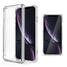 Cargar imagen en el visor de la galería, Moozy Shock Proof Silicone Case for iPhone XR - Transparent Crystal Clear Phone Case Soft TPU Cover