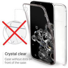 Carica l'immagine nel visualizzatore di Gallery, Moozy 360 Degree Case for Samsung S20 Ultra - Transparent Full body Slim Cover - Hard PC Back and Soft TPU Silicone Front