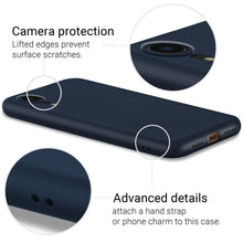 Załaduj obraz do przeglądarki galerii, Moozy Lifestyle. Designed for iPhone XR Case, Midnight Blue - Liquid Silicone Cover with Matte Finish and Soft Microfiber Lining
