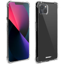 Load image into Gallery viewer, Moozy Shockproof Silicone Case for iPhone 13 - Transparent Case with Shock Absorbing 3D Corners Crystal Clear Protective Phone Case Soft TPU Silicone Cover