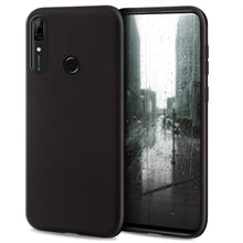 Carica l'immagine nel visualizzatore di Gallery, Moozy Minimalist Series Silicone Case for Huawei P Smart Z and Honor 9X, Black - Matte Finish Slim Soft TPU Cover