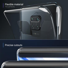 Lade das Bild in den Galerie-Viewer, Moozy 360 Degree Case for Xiaomi Redmi Note 9S, Xiaomi Redmi Note 9 Pro - Full body Front and Back Slim Clear Transparent TPU Silicone Gel Cover