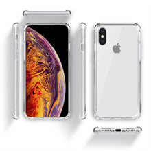 Cargar imagen en el visor de la galería, Moozy Shock Proof Silicone Case for iPhone XS Max - Transparent Crystal Clear Phone Case Soft TPU Cover