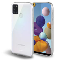 Carica l'immagine nel visualizzatore di Gallery, Moozy 360 Degree Case for Samsung A21s - Transparent Full body Slim Cover - Hard PC Back and Soft TPU Silicone Front