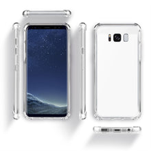 Ladda upp bild till gallerivisning, Moozy Shock Proof Silicone Case for Samsung S8 Plus - Transparent Crystal Clear Phone Case Soft TPU Cover