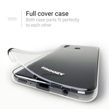 Charger l'image dans la galerie, Moozy 360 Degree Case for Samsung A30 - Full body Front and Back Slim Clear Transparent TPU Silicone Gel Cover