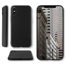 Cargar imagen en el visor de la galería, Moozy Lifestyle. Designed for iPhone X and iPhone XS Case, Black - Liquid Silicone Cover with Matte Finish and Soft Microfiber Lining